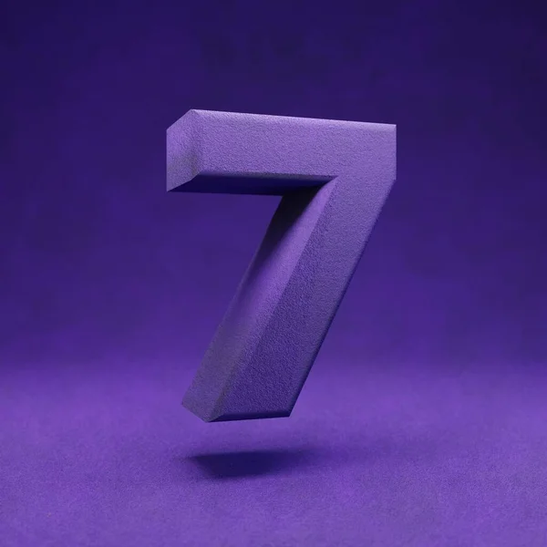 Violet Velvet Number Indigo Color Font Character Rendering — Stock Photo, Image