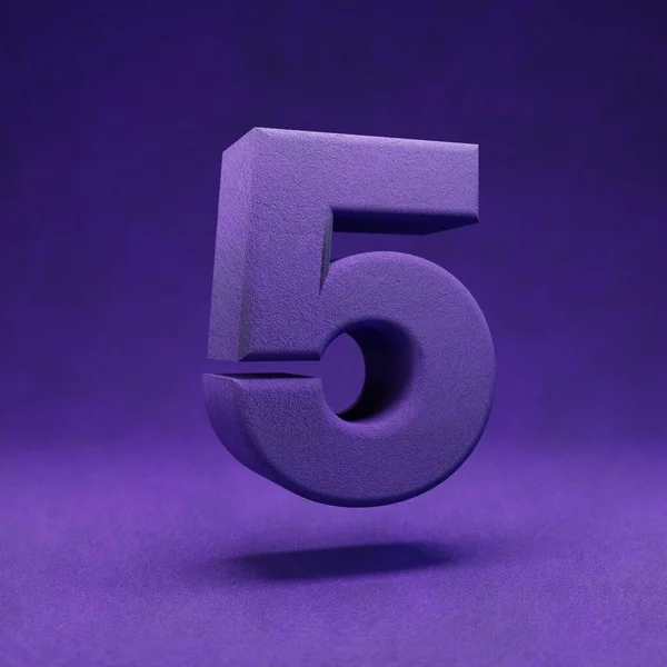 紫绒5号 Indigo彩色字体字符3D渲染 — 图库照片