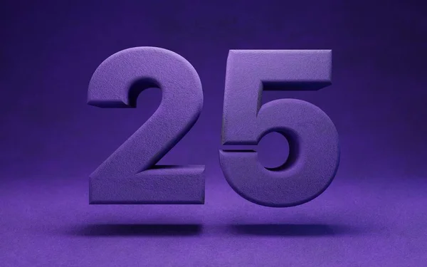 Violet Velvet Number Indigo Color Font Character Rendering — Stock Photo, Image