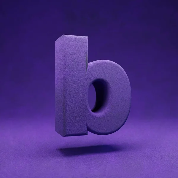 Violet Fluwelen Letter Kleine Letters Indigo Kleur Lettertype Karakter Rendering — Stockfoto