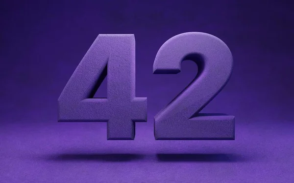 紫绒42号 Indigo彩色字体字符3D渲染 — 图库照片
