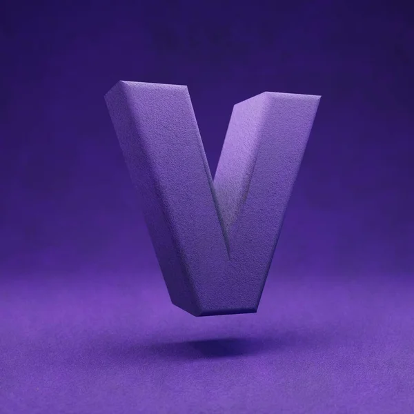 Violet Velvet Huruf Uppercase Karakter Huruf Warna Indigo Render — Stok Foto
