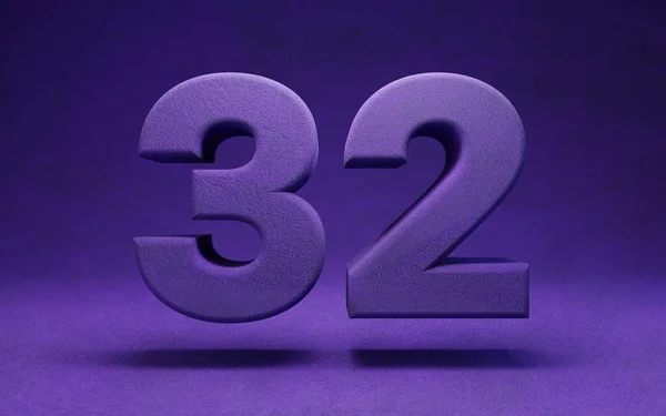 Violet Velvet Number Indigo Color Font Character Rendering — Stock Photo, Image