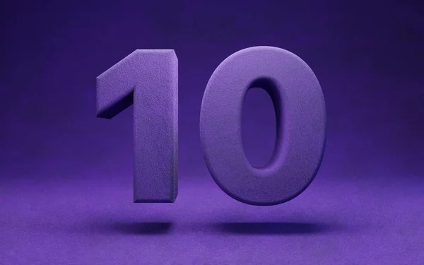 Violett Sammet Nummer Indigo Färg Teckensnitt Tecken Rendering — Stockfoto