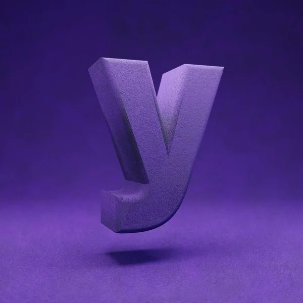 Violet Βελούδινο Γράμμα Lowercase Indigo Χρώμα Γραμματοσειρά Χαρακτήρα Απόδοση — Φωτογραφία Αρχείου