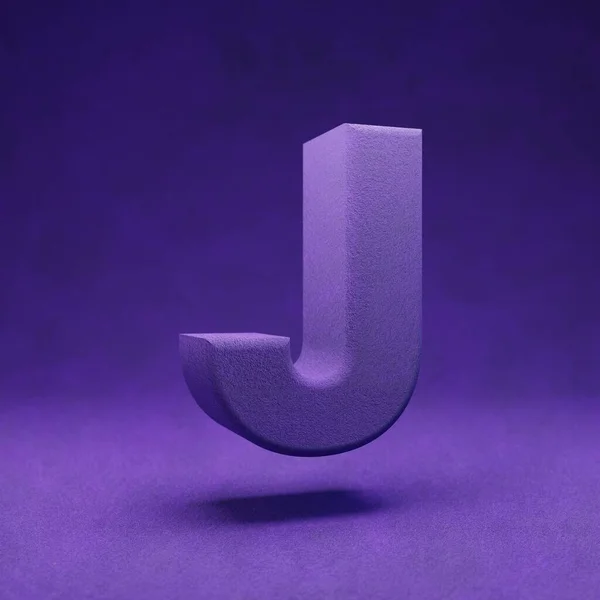 Violet Βελούδινο Γράμμα Κεφαλαίο Indigo Χρώμα Γραμματοσειρά Χαρακτήρα Απόδοση — Φωτογραφία Αρχείου