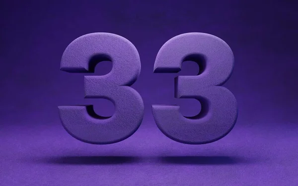 Violet Velvet Number Indigo Color Font Character Rendering — Stock Photo, Image