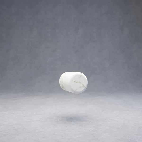 Simbolo Punto Marmo Bianco Sfondo Cemento Reso Lucido Carattere Carattere — Foto Stock