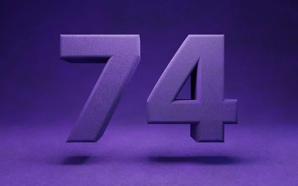 Violet Velvet Number Indigo Color Font Character Rendering — Stock Photo, Image