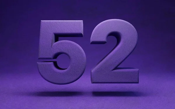 Violet Velvet Number Indigo Color Font Character Rendering — Stock Photo, Image