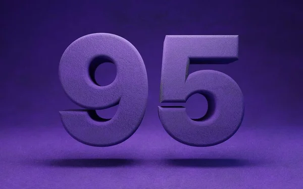 紫绒95号 Indigo彩色字体字符 3D渲染 — 图库照片
