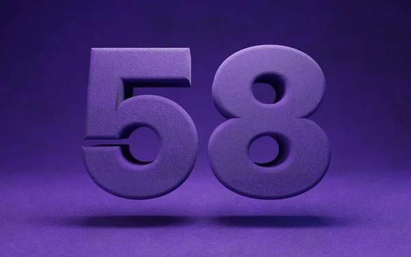 Violet Velvet Number Indigo Color Font Character Rendering — Stock Photo, Image