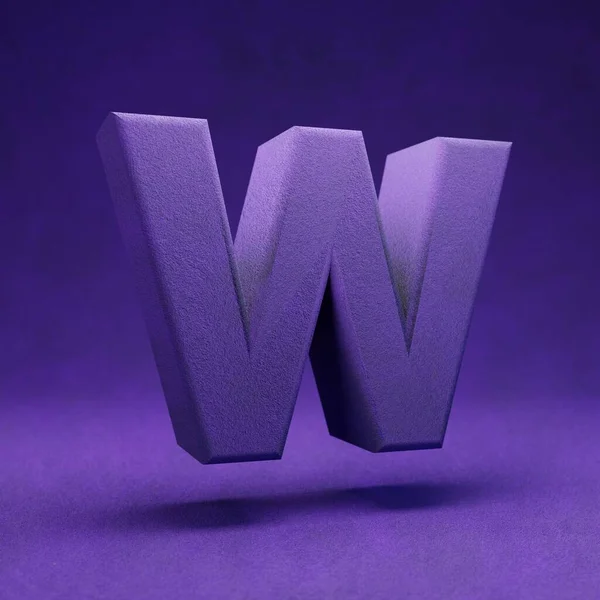 Violet Velvet Letter Uppercase Indigo Color Font Character Rendering — Stock Photo, Image