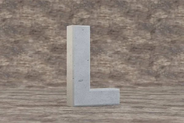 Betão Letra Maiúscula Carta Pedra Dura Fundo Madeira Alfabeto Concreto — Fotografia de Stock