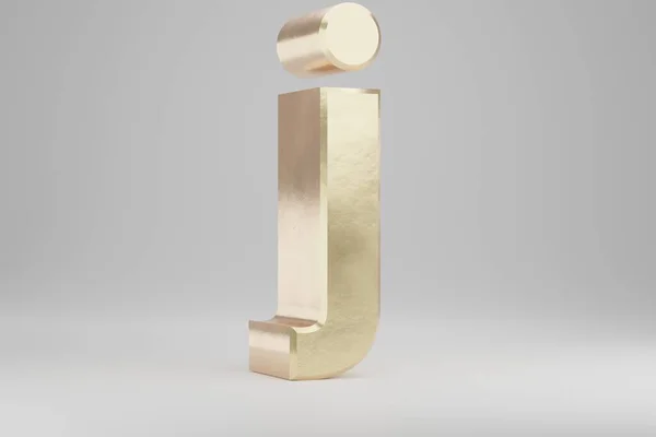 Ouro Letra Minúscula Carta Dourada Isolada Sobre Fundo Branco Alfabeto — Fotografia de Stock