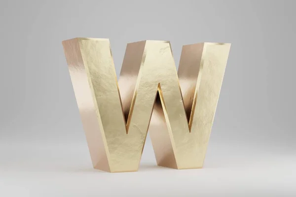 Ouro Letra Maiúscula Carta Dourada Isolada Sobre Fundo Branco Alfabeto — Fotografia de Stock