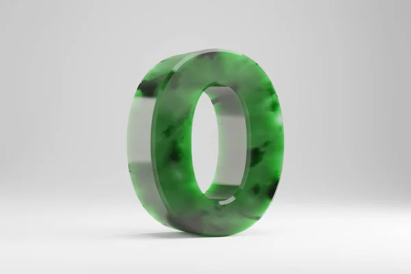 Jade Number Jade Number Isolated White Background Green Jade Semitransparent — Stock Photo, Image