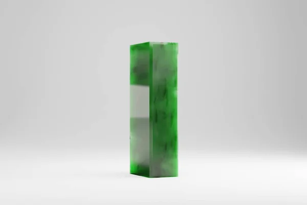 Jade Betű Nagybetű Jade Levél Elszigetelt Fehér Háttérrel Zöld Jáde — Stock Fotó