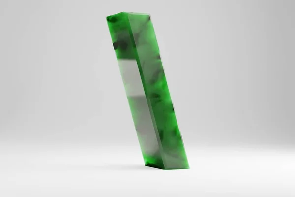 Jade Tillbaka Snedstreck Symbol Jade Tecken Isolerad Vit Bakgrund Grönt — Stockfoto