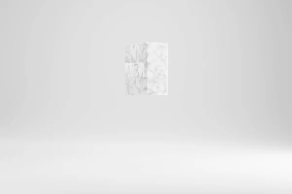 Marble 3d quote symbol. White marble sign isolated on white background. 3d rendered font character.