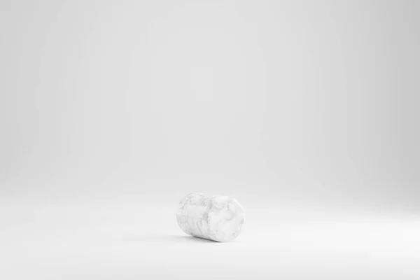 Marmor 3d punkt symbol. Vit marmor tecken isolerad på vit bakgrund. 3D-konverterat teckensnitt. — Stockfoto