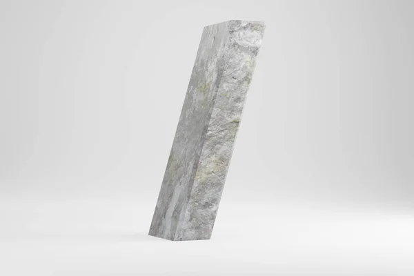 Sten 3d framåt snedstreck symbol. Rock strukturerad skylt isolerad på vit bakgrund. 3D-återgivning. — Stockfoto