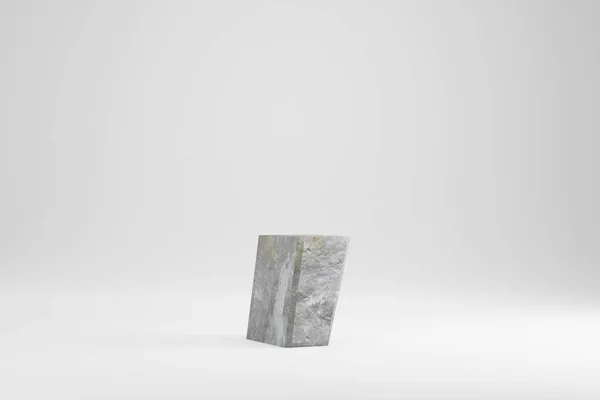 Piedra símbolo de coma 3d. Signo texturizado en roca aislado sobre fondo blanco. 3d renderizar . —  Fotos de Stock