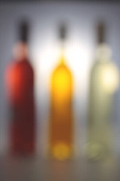 Blurry Wine Bottles Royalty Free Stock Photos