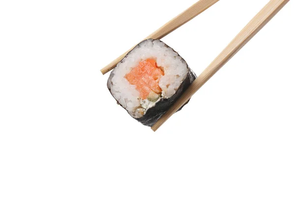 白底筷子寿司 — 图库照片