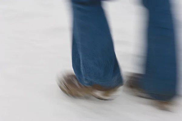 Närbild Bild Vandring Vintern — Stockfoto