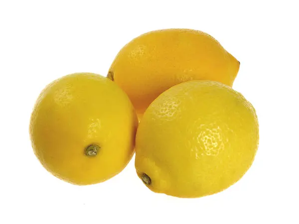 Свежие Лимоны Изолированные Белом — стоковое фото