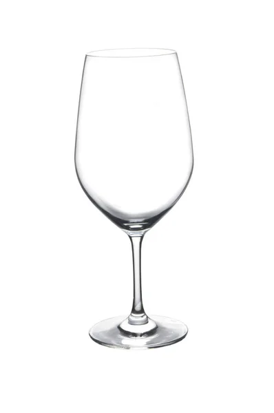 Vidrio Vino Vacío Aislado Sobre Fondo Blanco —  Fotos de Stock