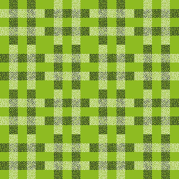 Sømløst Mønster Med Grønne Hvite Prikker – stockfoto