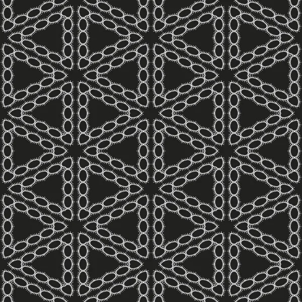 Bezproblémový Vzor Černobílých Geometrických Tvarů Vektorová Ilustrace — Stock fotografie