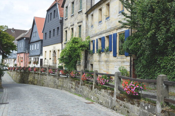 Houses with flowers in Thurnau
