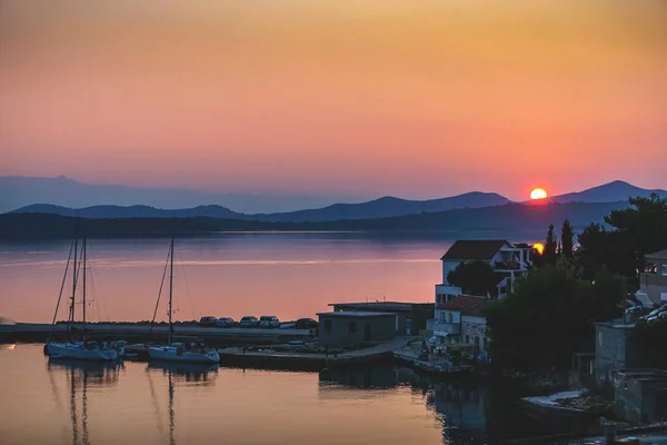 Hermoso Amanecer Croacia Viajes — Foto de Stock