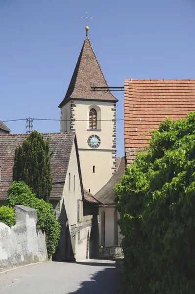 Bella Vista Della Chiesa Burkheim — Foto Stock