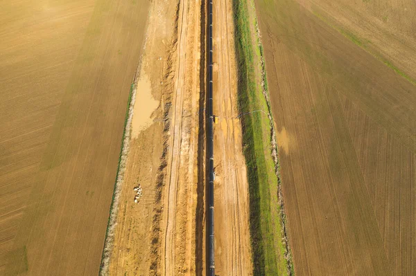 Construction Site European Natural Gas Pipeline Eugal Wrangelsburg Germany 2019 — Stock Photo, Image