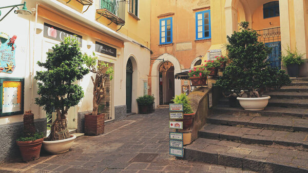 The streets of the old town of Capri