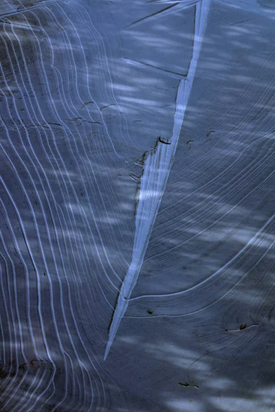 Thin Ice Patterns Early Morning — 스톡 사진