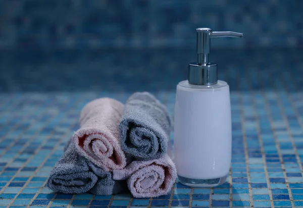 Żel Pod Prysznic Ręczniku — Zdjęcie stockowe