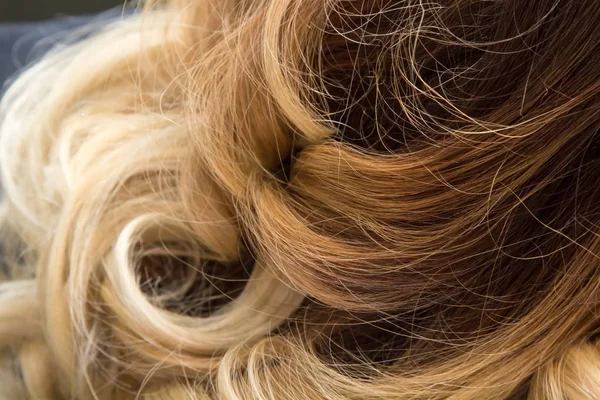 Beautiful Natural Hair. Hairdressing. Wave — Stock Photo, Image