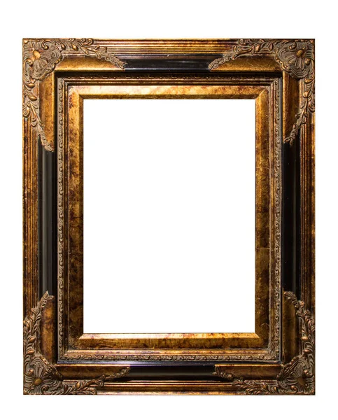 Золота рамка зображення. ізольовані на білому — стокове фото