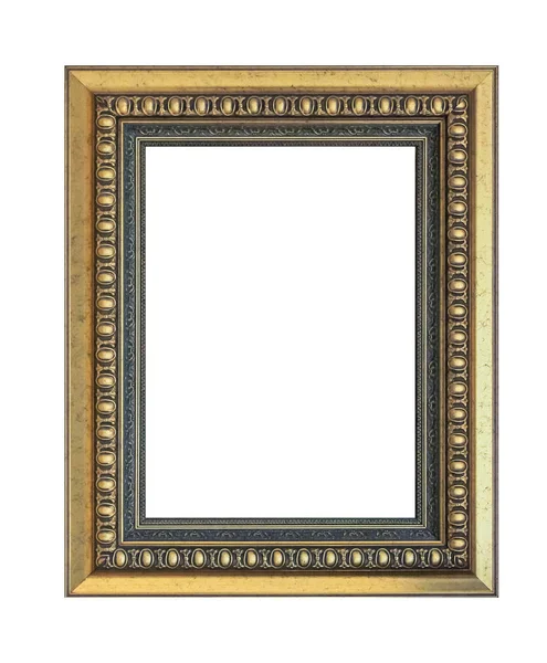 Gold picture frame. isolated on white — Stock Photo, Image