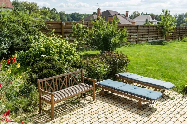 Ahşap Bank ve Bahçe şezlong