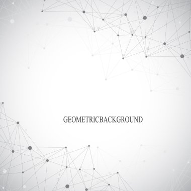 Grafik arka plan iletişim. Büyük veri görselleştirme. Perspektif zemin bağlı çizgiler ve noktalar ile. Sosyal ağ. Derinlik yanılsaması. Vektör çizim.