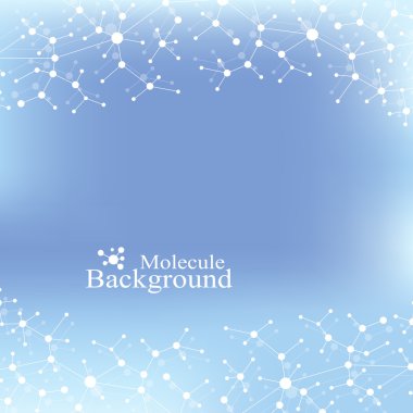 Yapısı molekül atom dna ve iletişim arka plan. Nöronlar kavramı. Bağlantılı çizgilerin noktalı. Yanılsama sinir sistemi. Tıbbi bilimsel zemin. Vektör çizim.