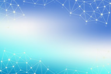 Grafik arka plan iletişim. Büyük veri görselleştirme. Perspektif zemin bağlı çizgiler ve noktalar ile. Sosyal ağ derinliksihrine. Vektör çizim.