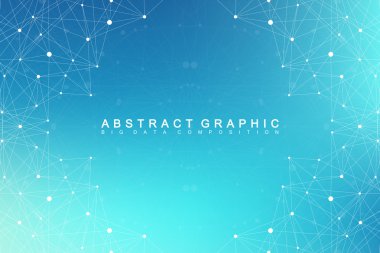Büyük veri karmaşık. Grafik arka plan iletişim. Perspektif zemin bir derinlik. Bileşikler çizgiler ve noktalar içeren en az bir dizi. Dijital veri görselleştirme. Büyük veri vektör çizim.
