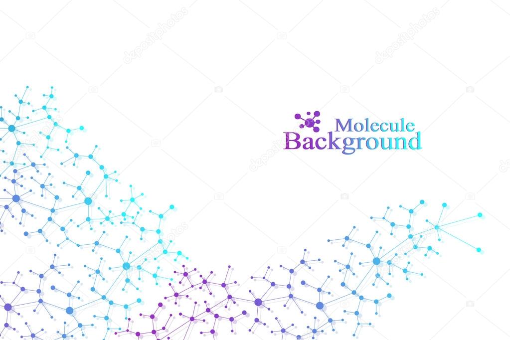 Structure molecule atom dna and communication background. Concept of neurons. Connected lines with dots. Illusion nervous system. Medical scientific illustration backdrop.